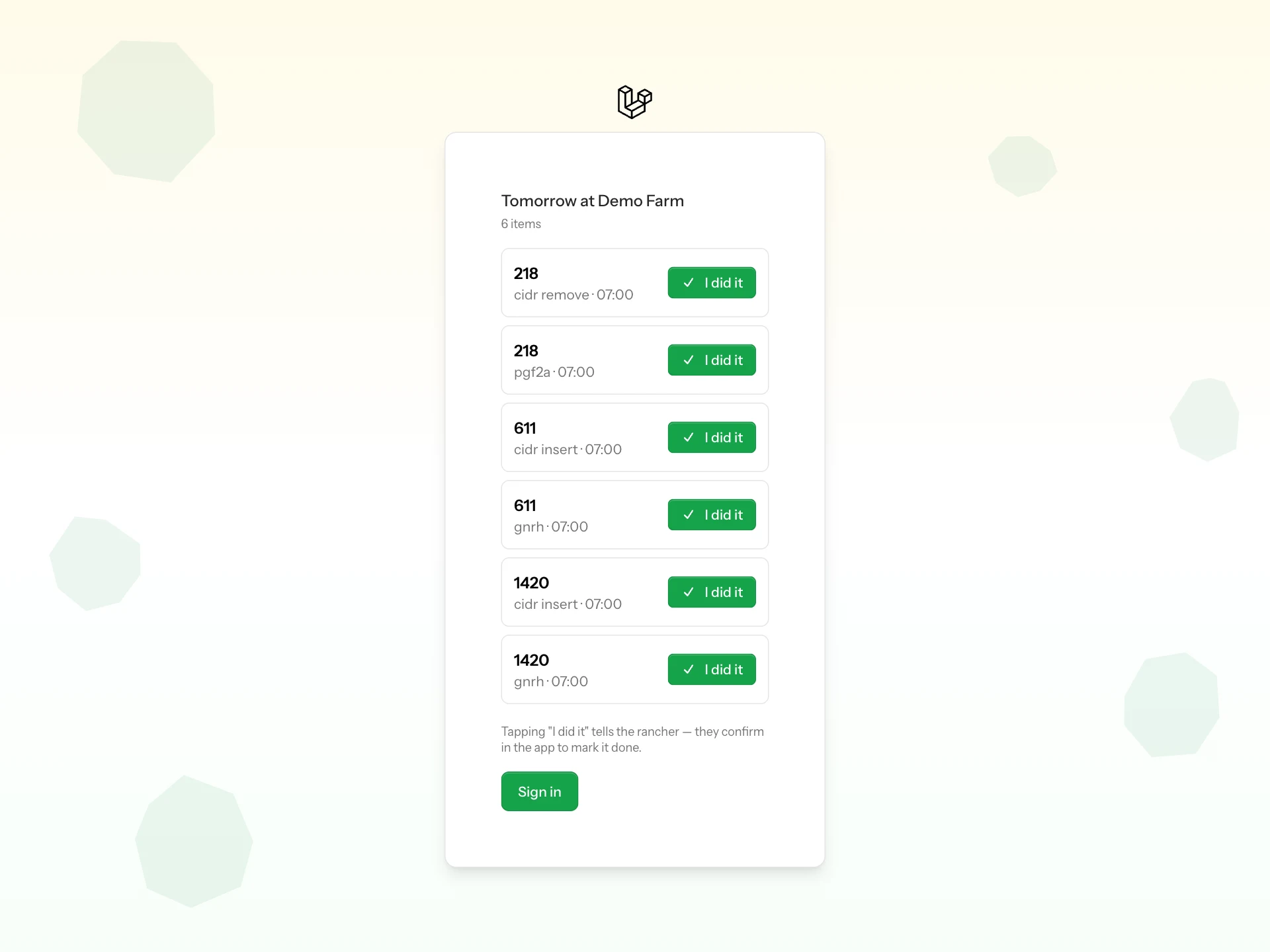 SMS reminders that link — ReproRemind screenshot